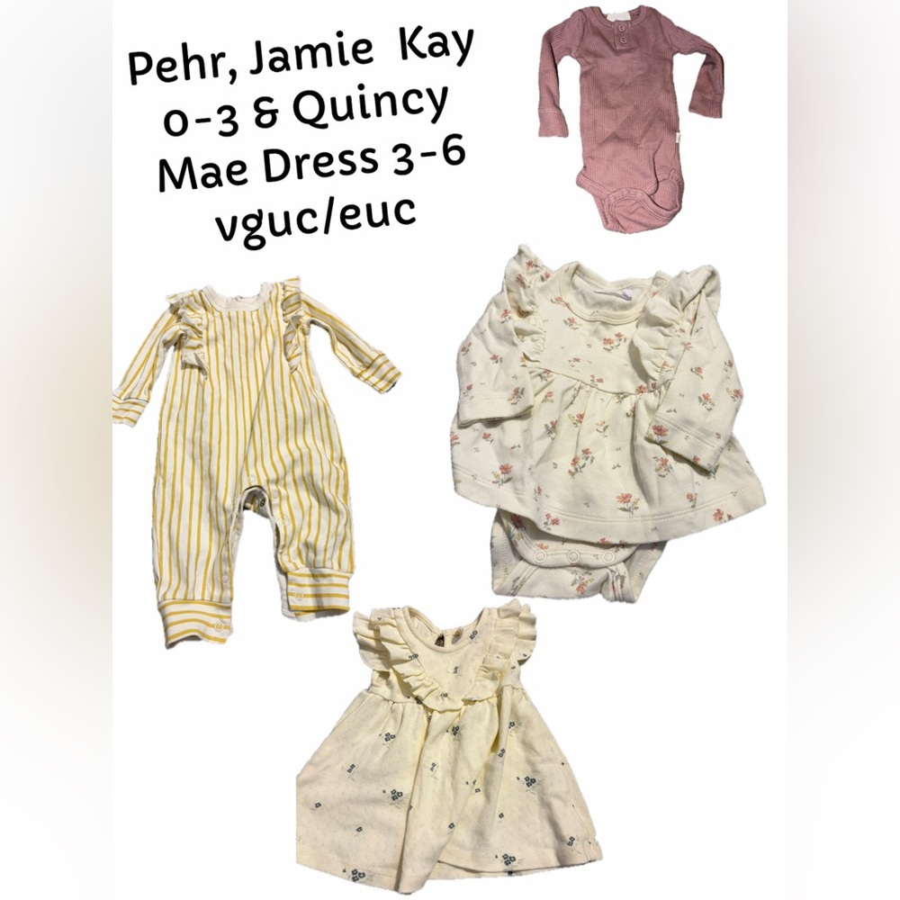Pehr organic cotton 0-3 month Jamie Kay & Quincy Mae bundle